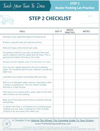 Learn To Drive Checklist - Step 2